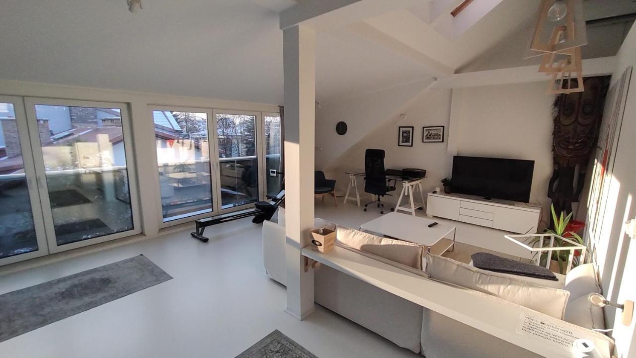 Loft 85 M2 Wilanow Krolewski Self Checkin Warschau Exterior foto